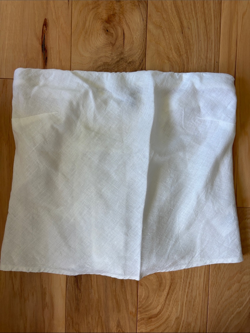 Quince women’s linen strapless top white small